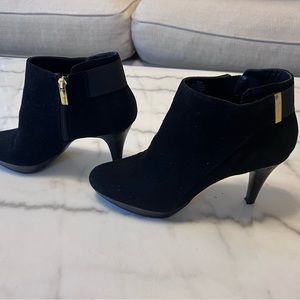 Black suede ankle boot